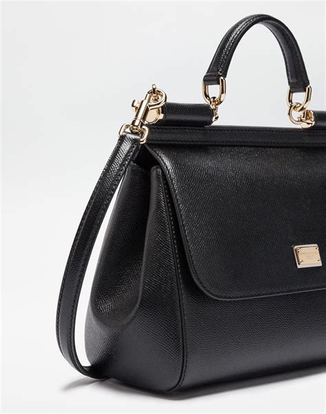 medium sicily handbag in dauphine leather